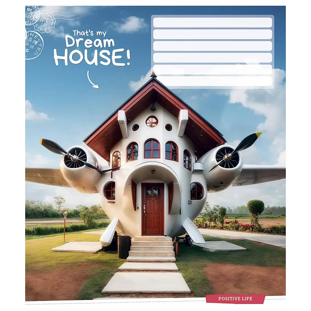Зошит Школярик Dream house 12 аркушів лінія (012-3530L), в асортименті - фото 3