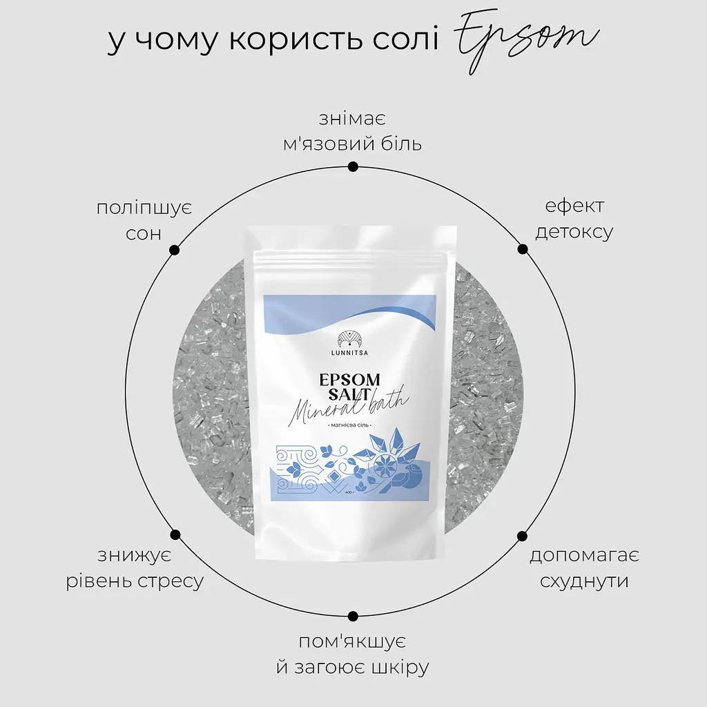 Магнієва сіль Epsom Lunnitsa 1 кг - фото 2