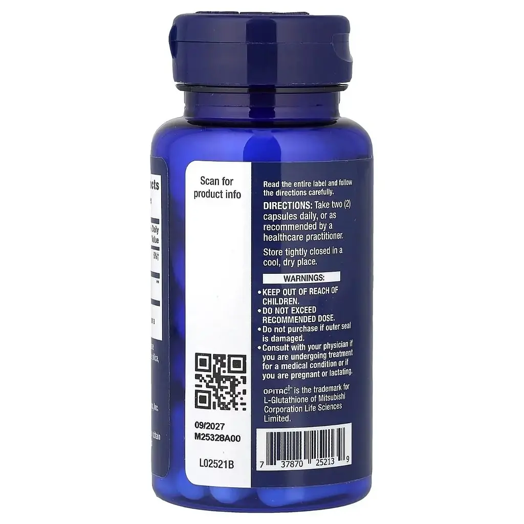 Глутатіон Life Extension Glutathione 500 мг 60 вегетаріанських капсул - фото 3