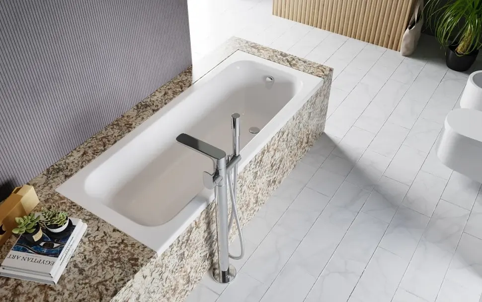 Ванна акрилова Radaway Mia 140x70 з ніжками, біла (WA1-50-140x070) - фото 2