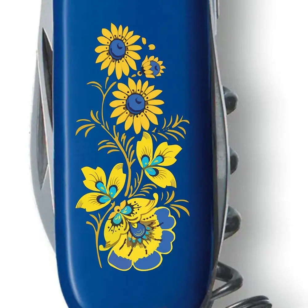 Ніж Victorinox Spartan Ukraine 91мм 12функ син Квіти - фото 3