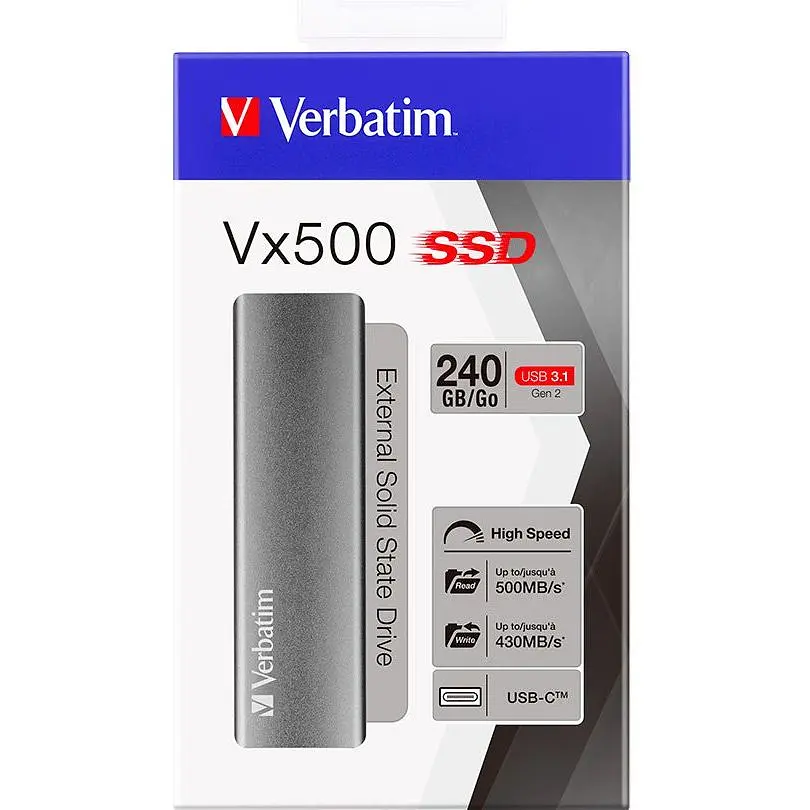 Зовнішній SSD накопичувач Verbatim Vx500 240GB (47442) [128399] - фото 9