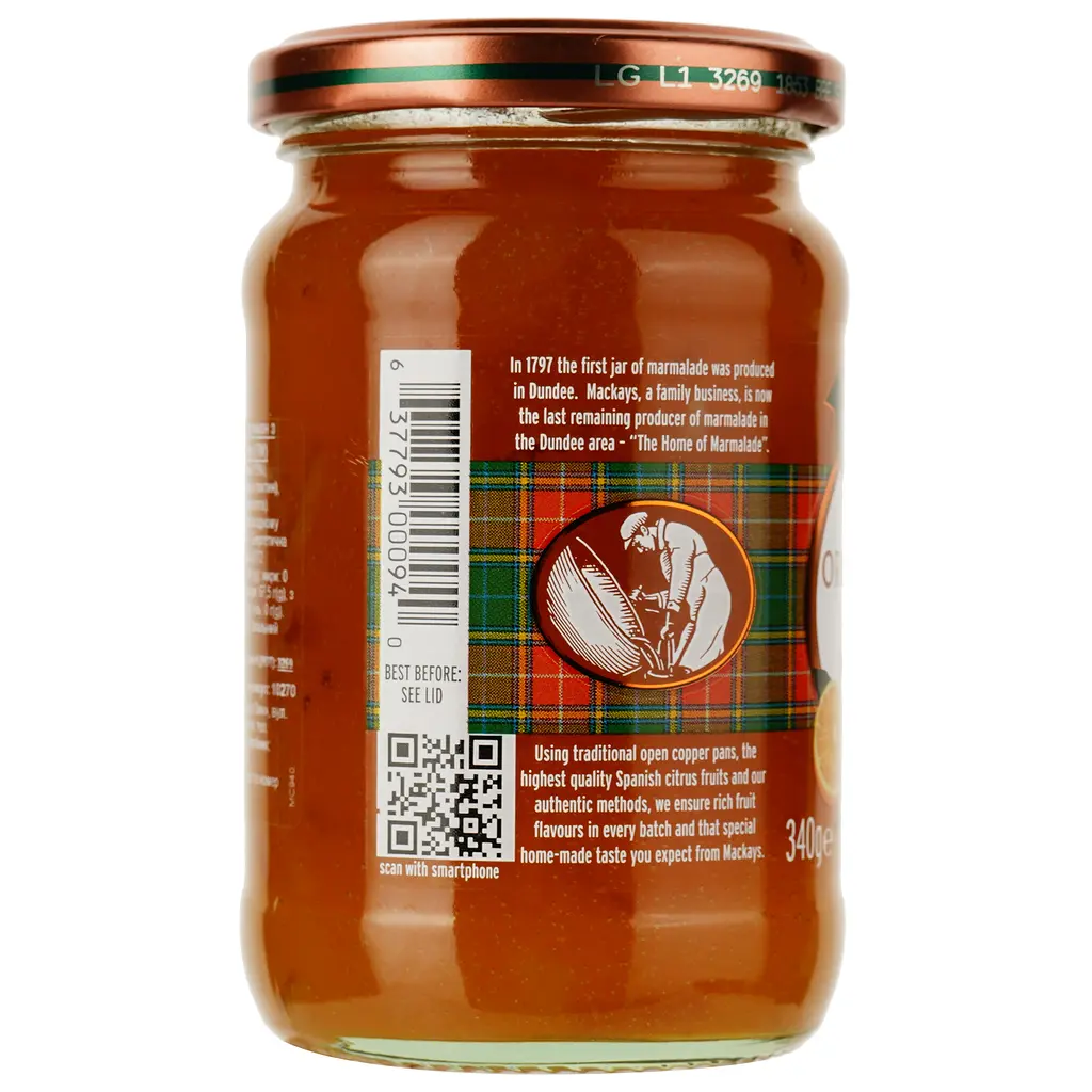 Конфитюр Mackays Апельсин и лимон с имбирем 340 г - фото 2