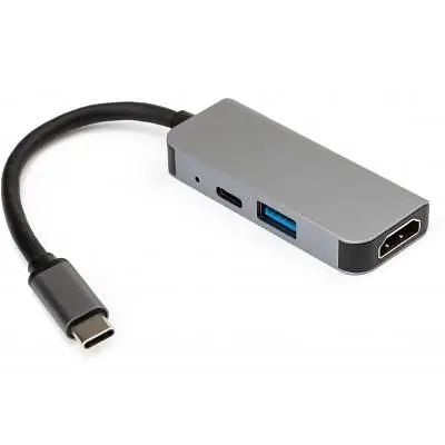 Концентратор Vinga Type-C to 4K HDMI+USB3.0+PD aluminium (VCPHTC3AL) - фото 2