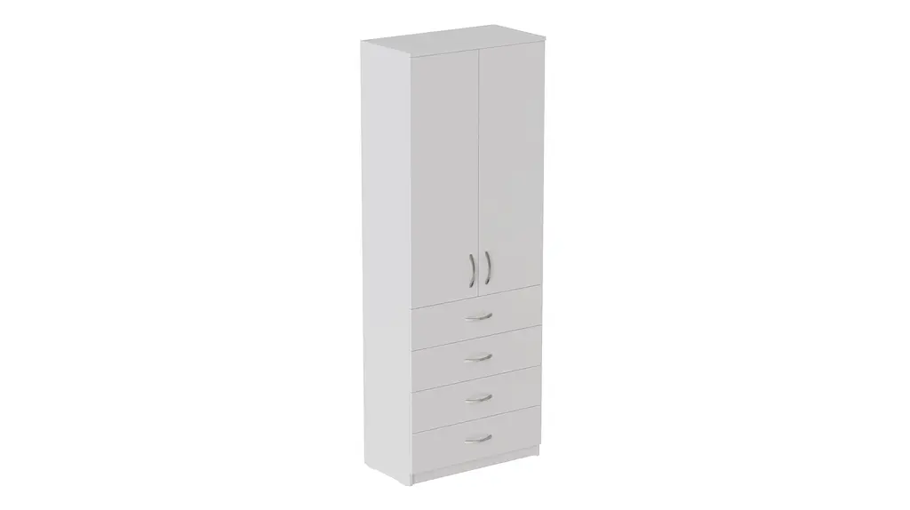 Шафа Анжело Ferrum-decor на 3 полиць з 2 дверима та 4 ящики 1900x700x380 ДСП Біла 16 мм (FRD-105025) - фото 3