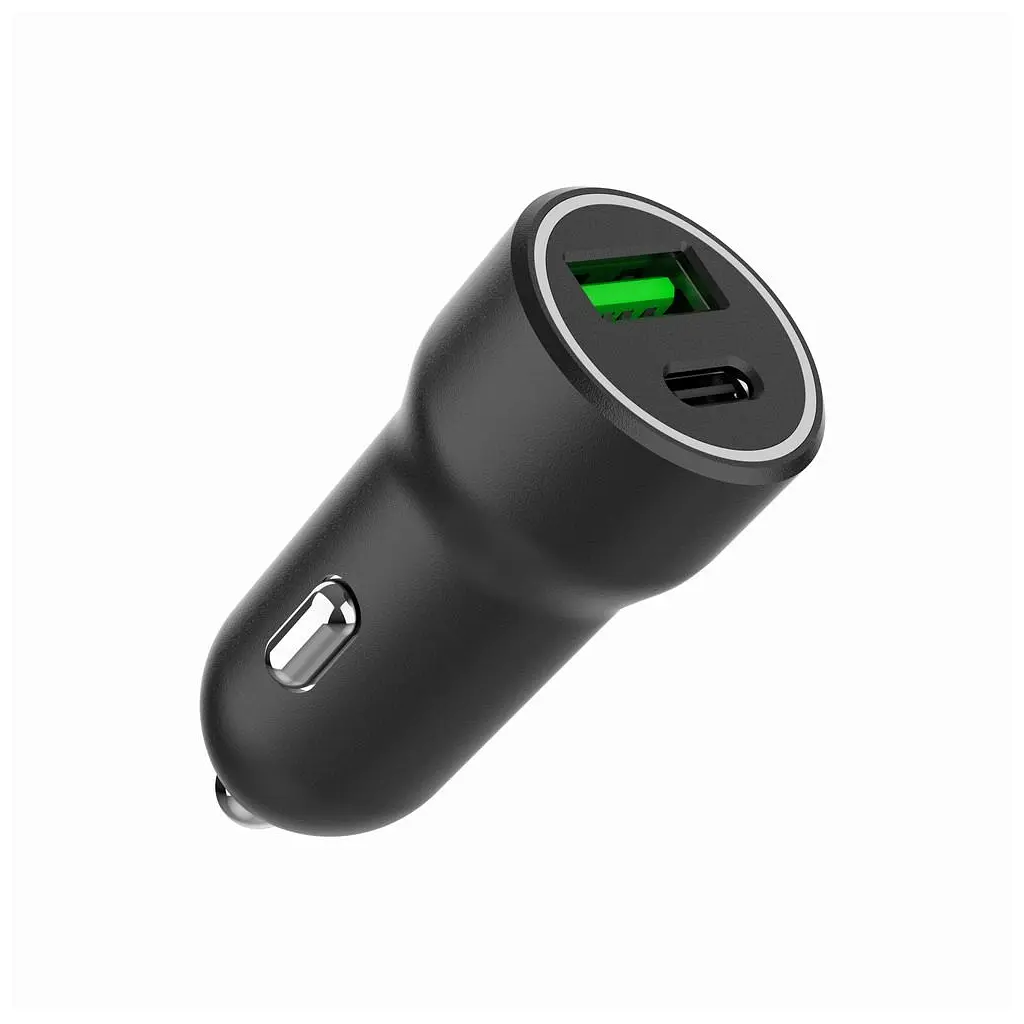 Зарядний пристрій Gembird 1xUSB-A (18W QC3.0) + 1xUSB-C (20W PD) black (TA-UC-A2PDQC20-CAR-01) - фото 3