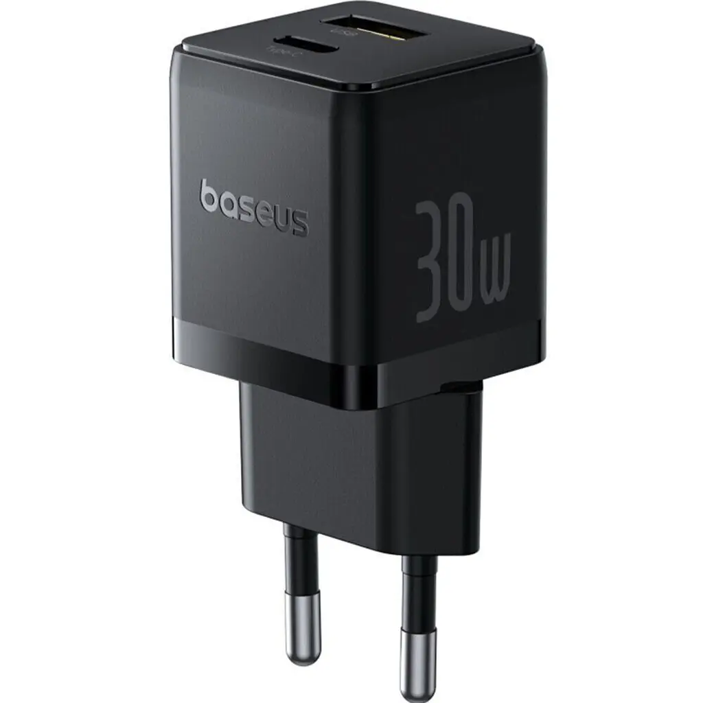 Зарядное устройство для Baseus Palm Fast Charger C+U 30W EU cluster black (P1011160A113-00)