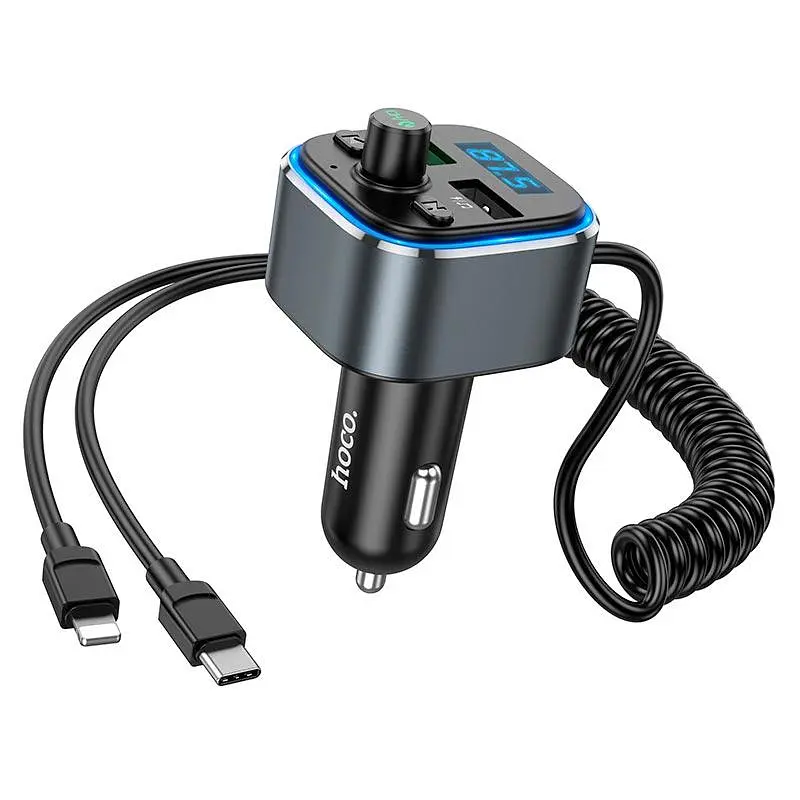 Адаптер автомобильный HOCO Energy car BT FM transmitter E74 - фото 4