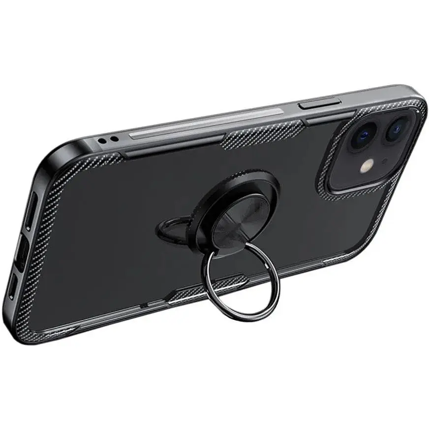 Чехол Primolux Ring Magnetic Stand для Apple iPhone 12 Mini Black - фото 2