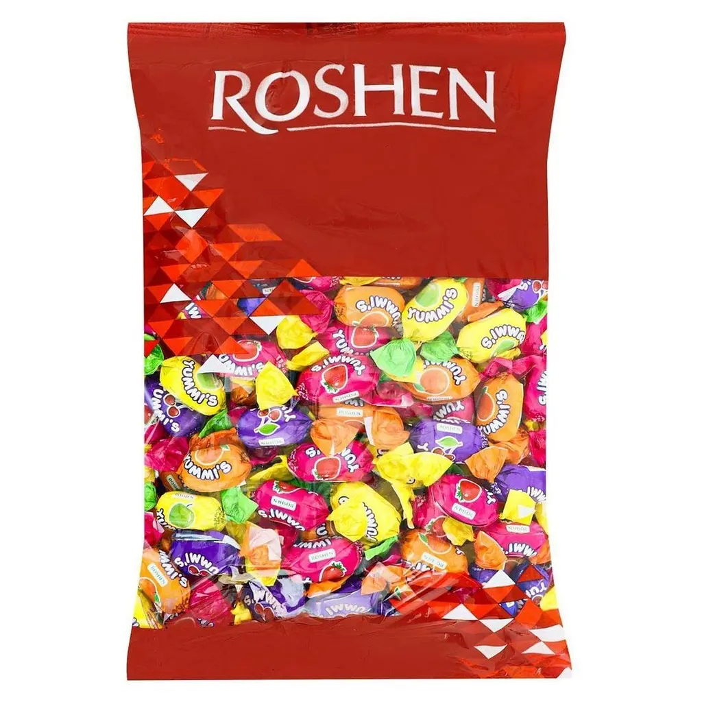 Цукерки Roshen Тоффі Yummi's з фруктовими смаками 1 кг