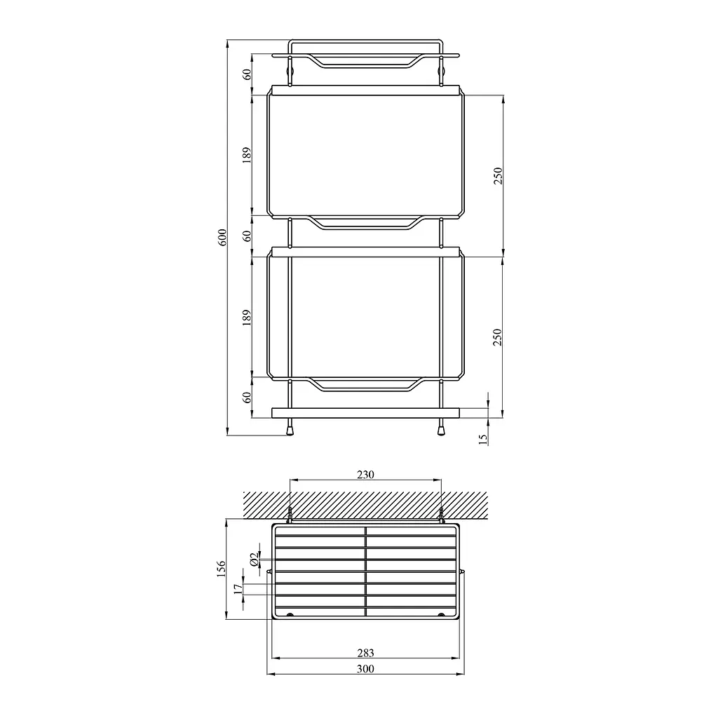 Полка для ванной комнаты Kroner KRM Rizze - ACC330-3 CV022916, Хром - фото 2