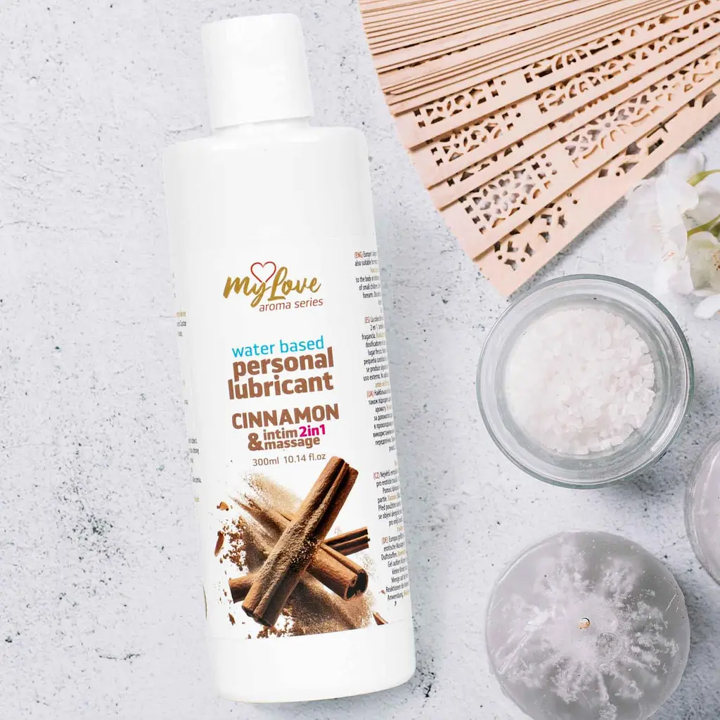 Лубрикант MyLove Aroma Series IntimMassage 2in1 Cinnamon, 300 мл - фото 4