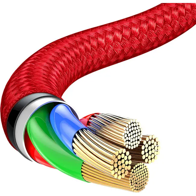 Кабель Baseus Rapid Series 3-in-1 Cable USB to MicroUSB+Lightning+Type-C 2A 1.2m CAJS000009 Red - фото 4