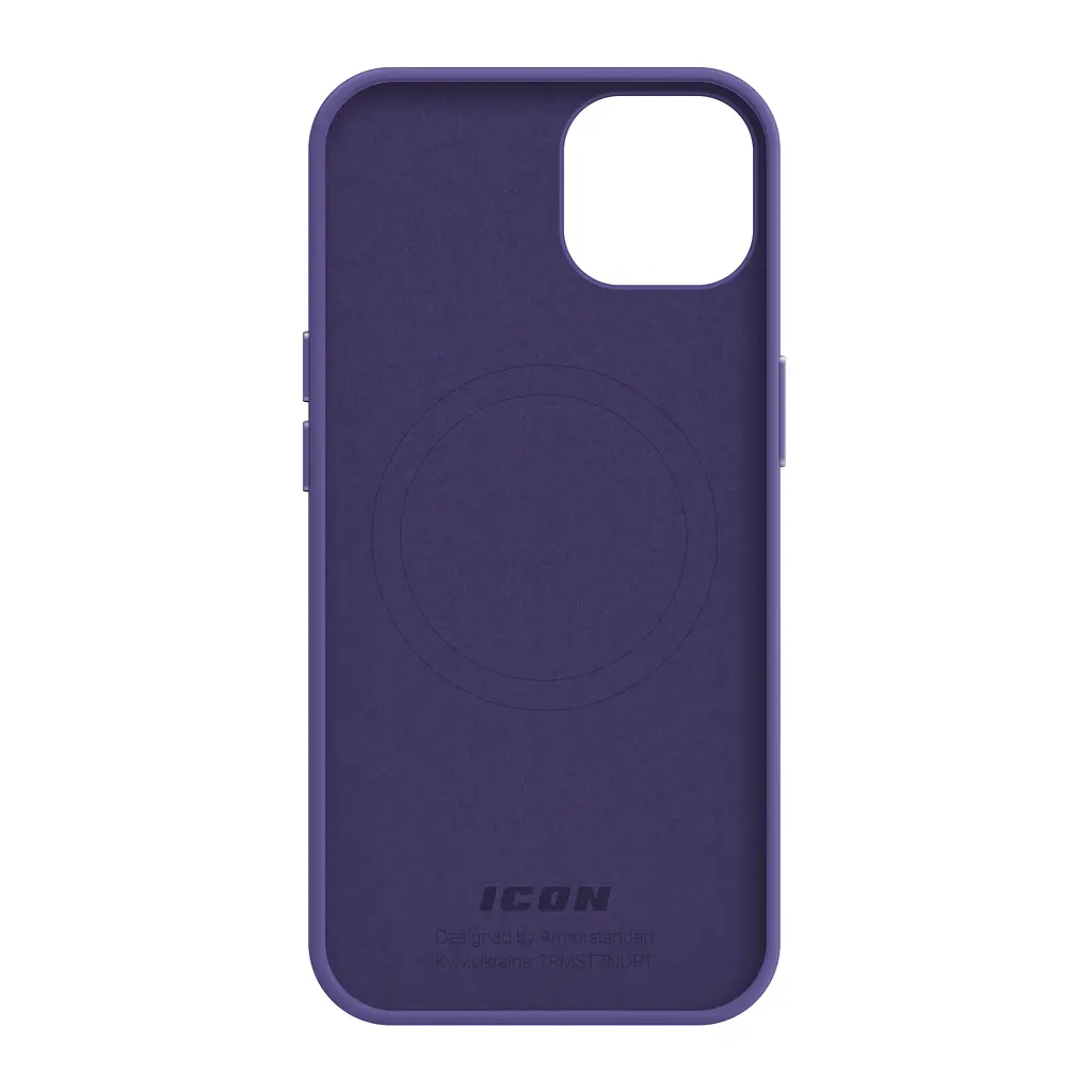 Силиконовый чехол с MagSafe для Apple iPhone 14, ICON2 MagCase, фиолетовый, противоударный, панель с мягкой подкладкой, защита всего корпуса, поддержка беспроводной зарядки, совместим с защитными стеклами и пленками, ArmorStandart (ARM68393) - фото 2