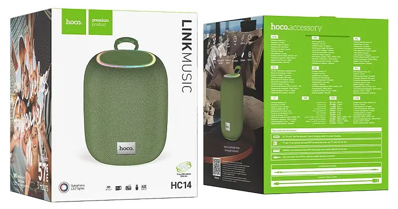 Портативна акустика Hoco Portable Speaker HC14 Link Green [778369] [78949] - фото 4