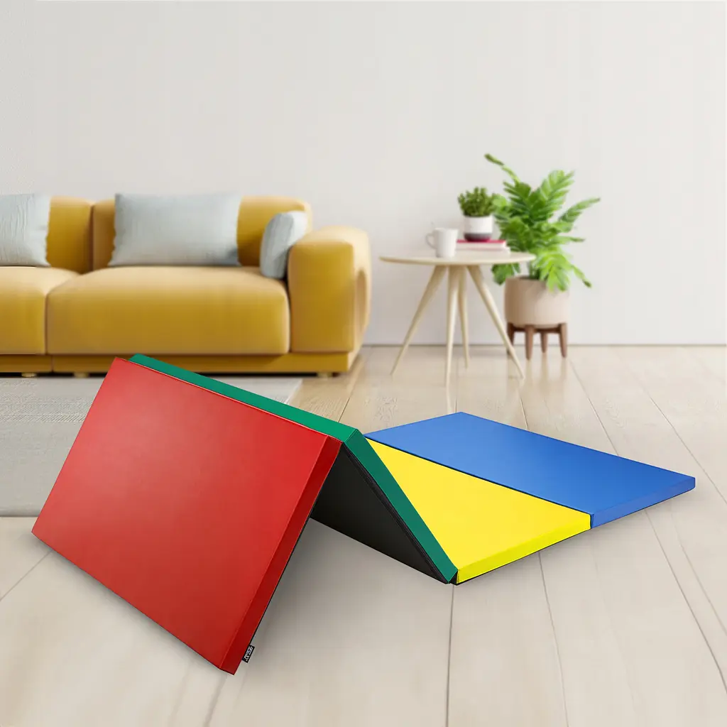 Мат гімнастичний складаний 4FIZJO XL 240 x 120 x 5 см Multicolor (P-5905973402774) - фото 4