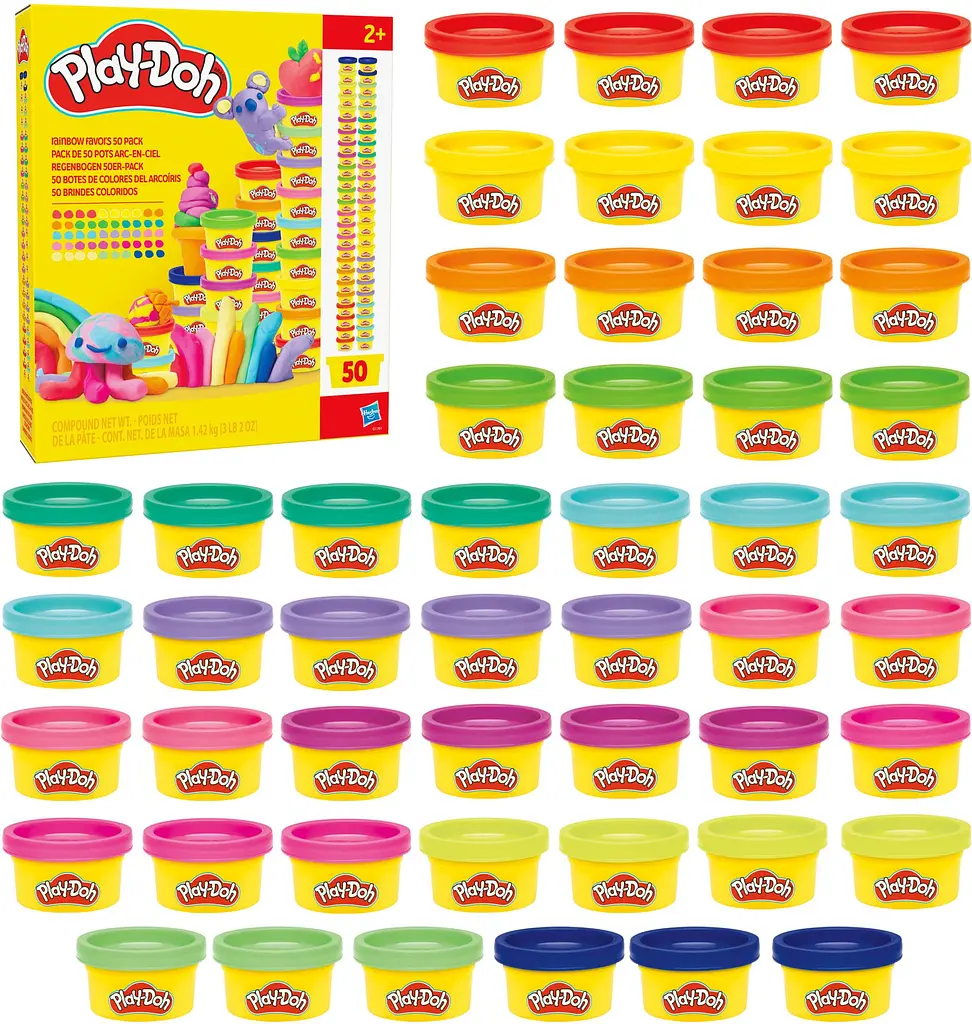 Набор массы для лепки Hasbro Play-Doh Радужные сюрпризы 50 баночек (G1761) - фото 3