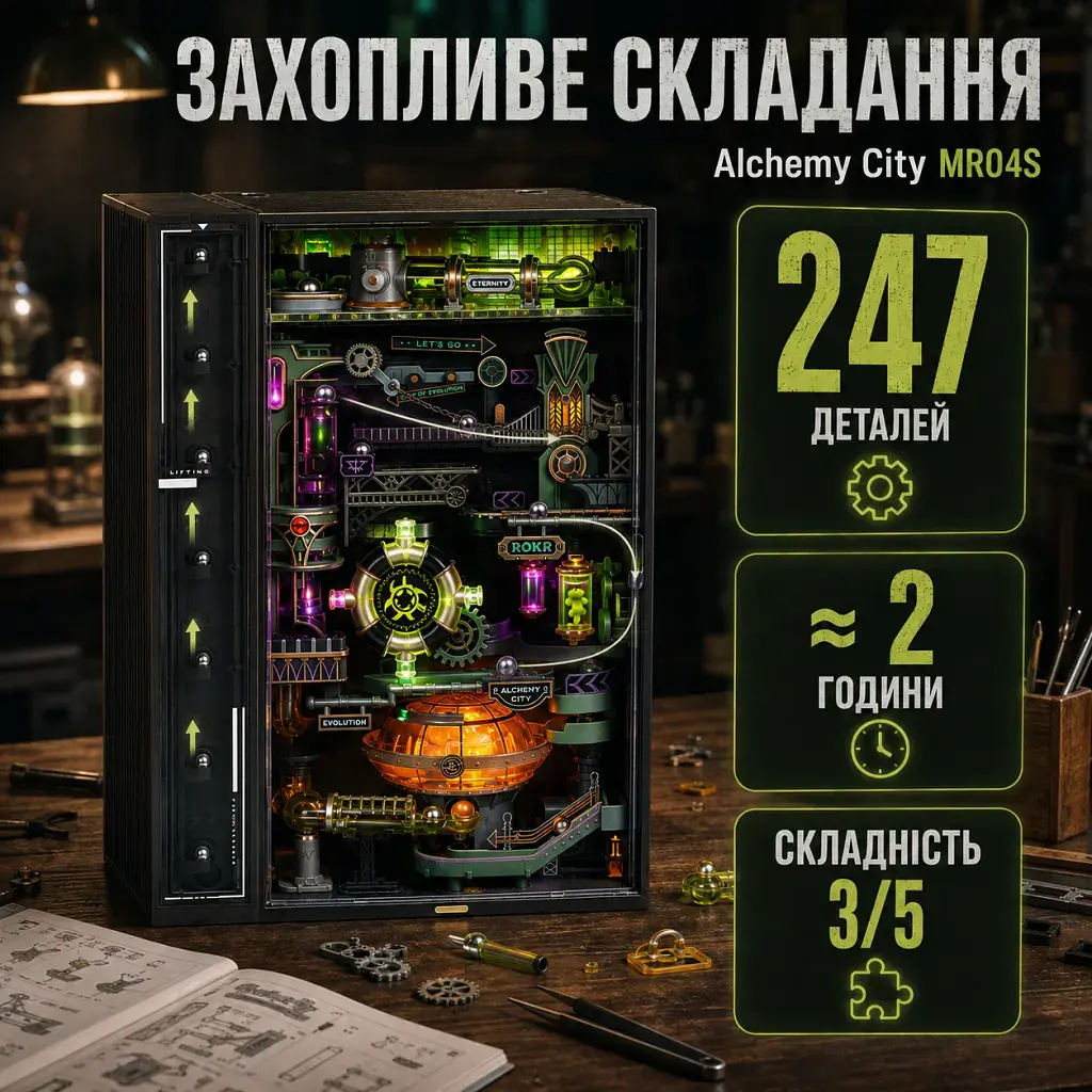 Конструктор Robotime Rokr 3D Місто Алхімії (MR04S) - фото 11