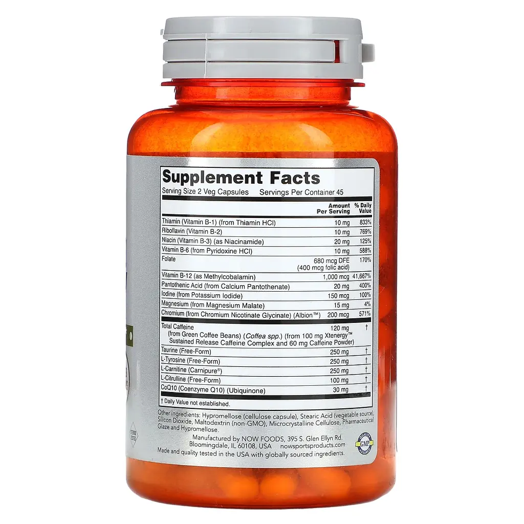 Енергетична формула Now Foods Sustained Energy 90 капсул - фото 2
