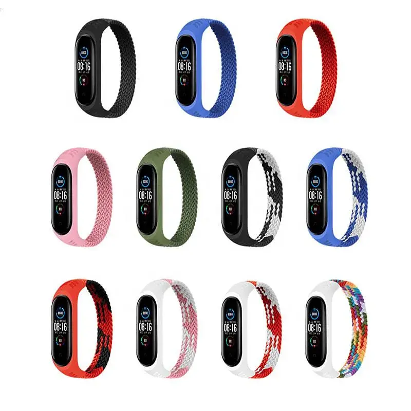 Ремінець до фітнес браслета BeCover Elastic Nylon Style для Xiaomi Mi Smart Band 5/6 (Size M) Pink (706152) - фото 2