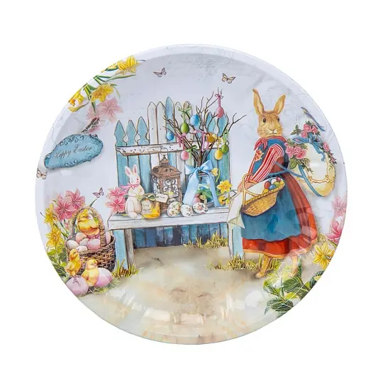 Тарілки Elisey Клопоти кроликів 19 см металеві (8909-008) 4 шт - фото 5