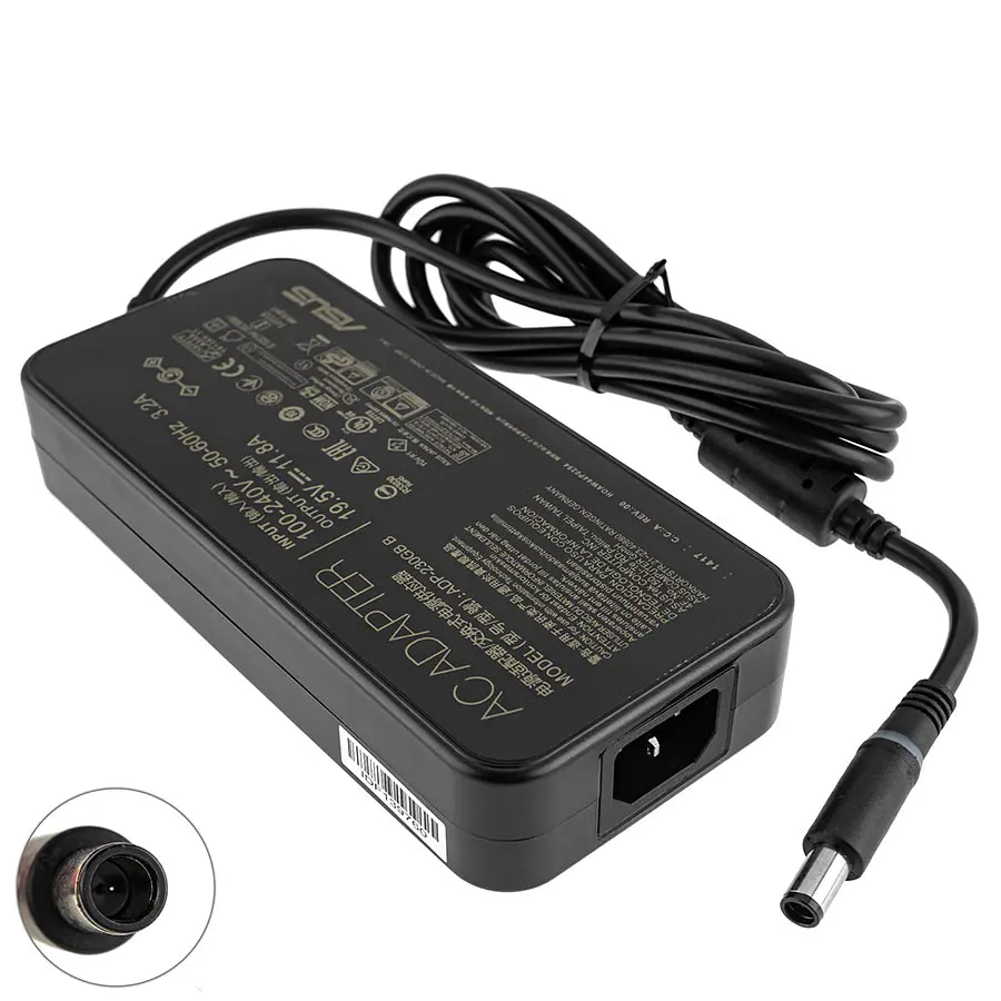 Блок живлення для ноутбука Asus 19.5V, 11.8A, 230W, 7.4x5.0мм (под G750JH, G750JZ, G751JY, G752VY series), black (без кабеля !) (0A001-00390700) - фото 2