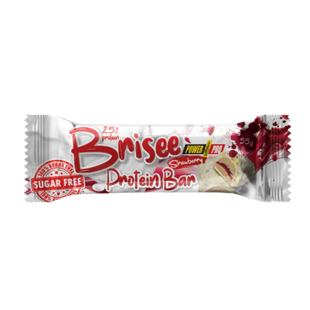 Протеїнові батончики Brisee 25% — 20 × 55 г Strawberry