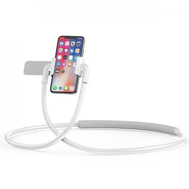 Гнучкий тримач для смартфона Baseus 4-10 Neck-Mounted Lazy Bracket SUJG-ALR02 White - фото 6