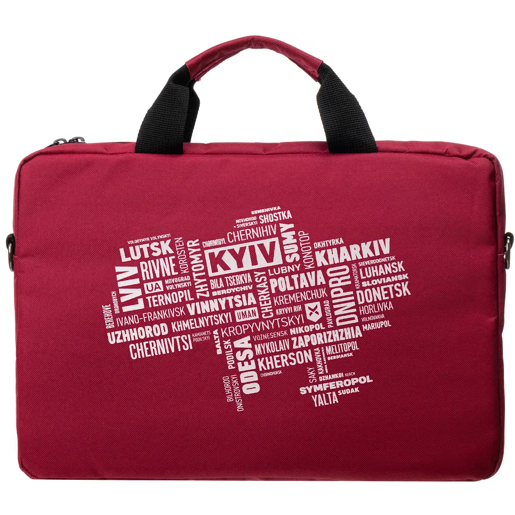 Сумка для ноутбука Vinga 15.6" NB1502 Burgundy, white print (NB1502UWBY) - фото 4