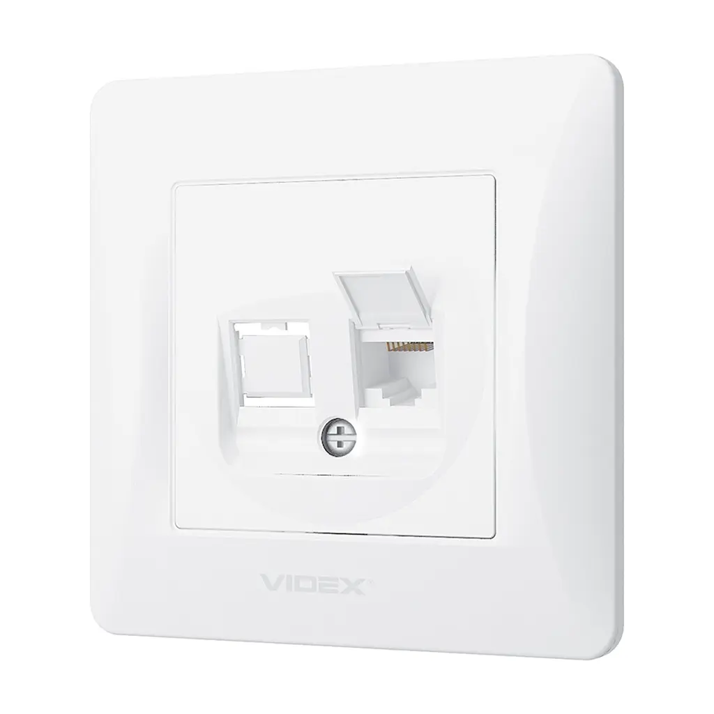 Комп'ютерна розетка Videx BINERA CAT6 (VF-BNSK1PC6-W) - фото 2