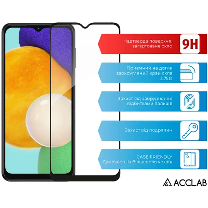 Скло захисне ACCLAB Full Glue Samsung A13 5G Black (1283126519017) - фото 3