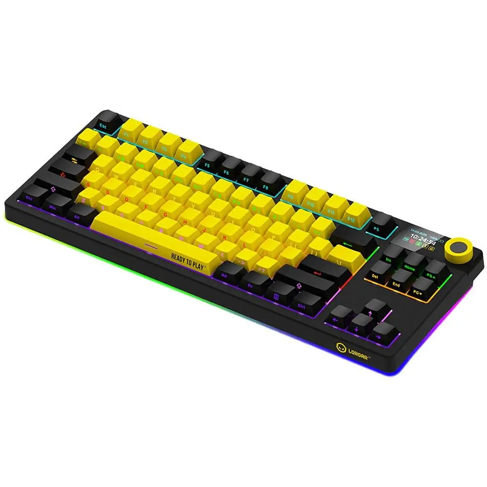 Клавіатура Lorgar KBP70TKLW Pro Wireless TKL EN/UA Black Yellow (LRG-KBP70TKLW-YL-US) - фото 3