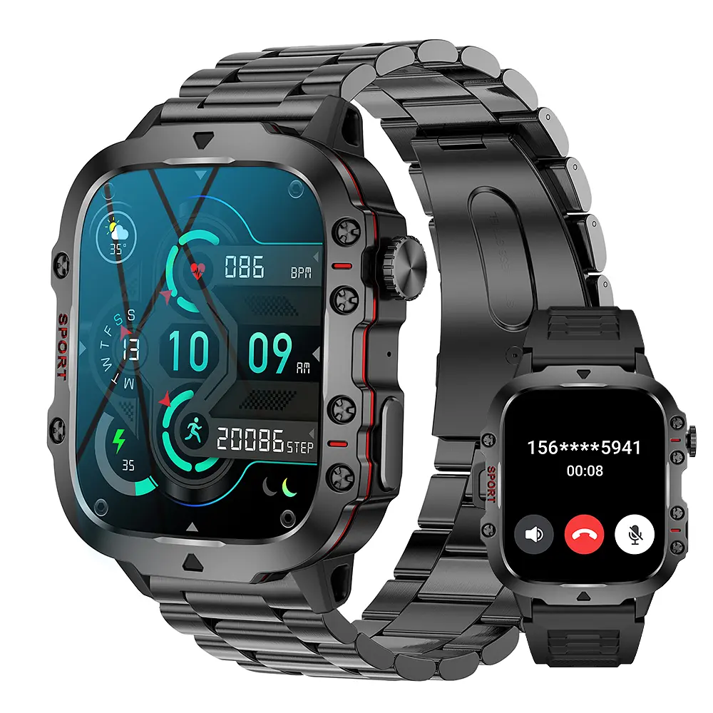 Смарт-годинник Smart Expert Nano Steel 2 ремінці Чорний (3203) - фото 2