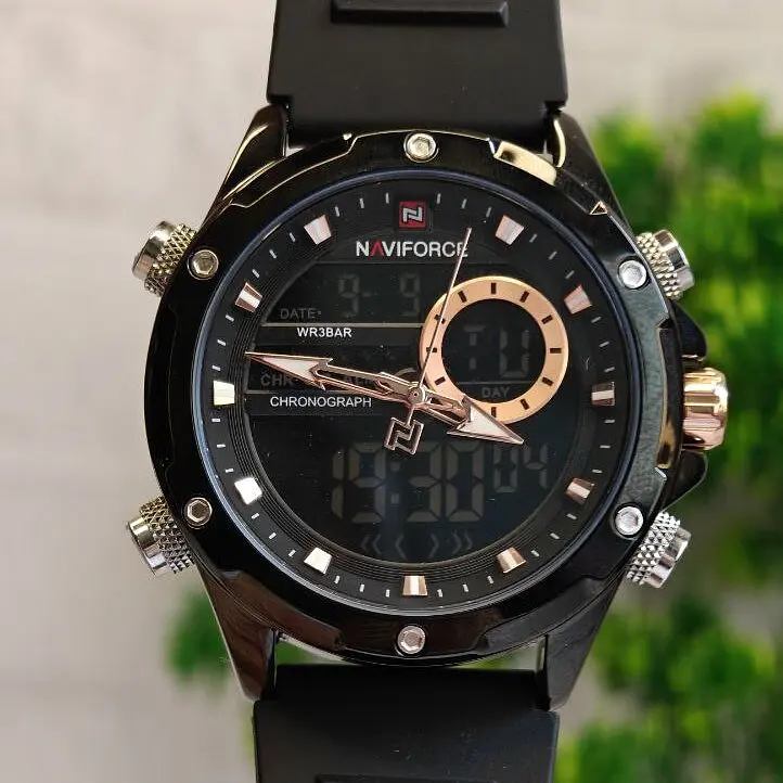 Наручний годинник чоловічий NaviForce Pride Darkside 2 ремінці Чорний (3592) - фото 7
