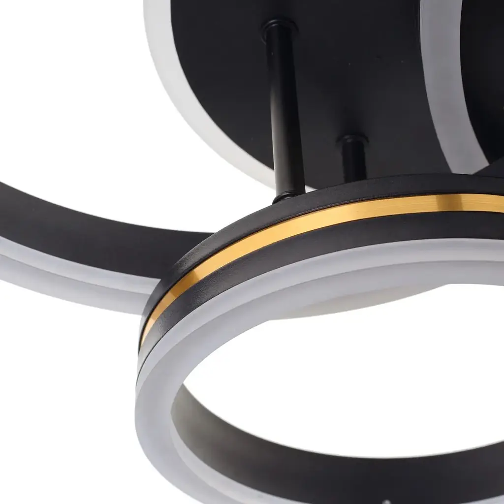 Люстра Brille светодиодная 66W WW BK/G (WBL-54C/4) - фото 2