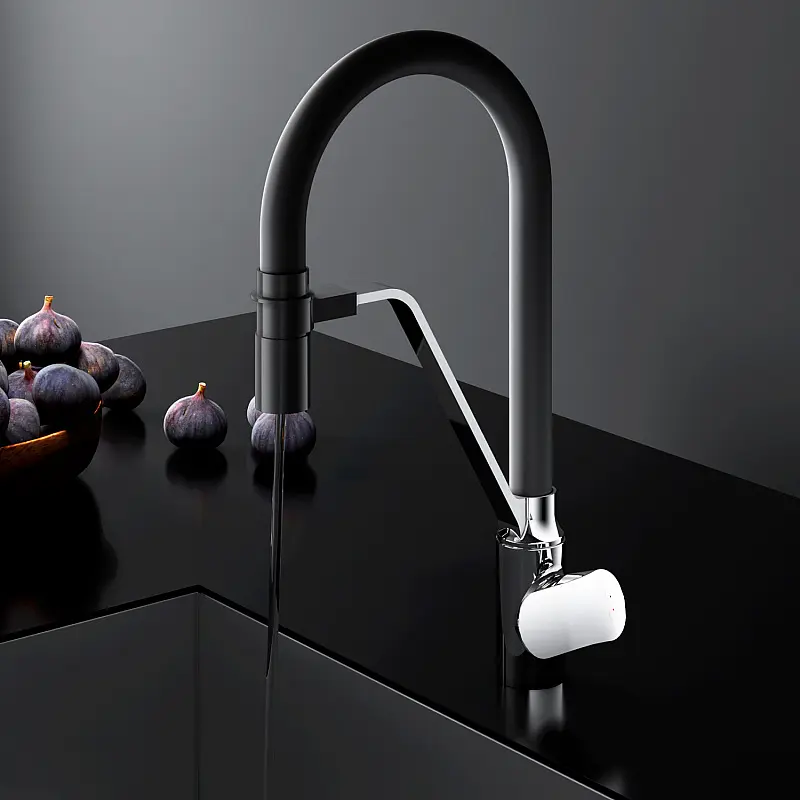 Смеситель для кухни на две воды Am.Pm Like black F8007802 Черный матовый - фото 4