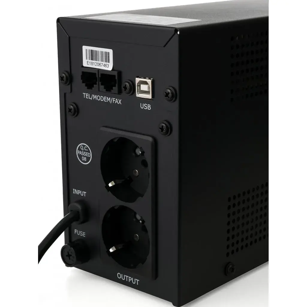 Пристрій безперебійного живлення Vinga LCD 600VA metal case with USB (VPC-600MU) - фото 7