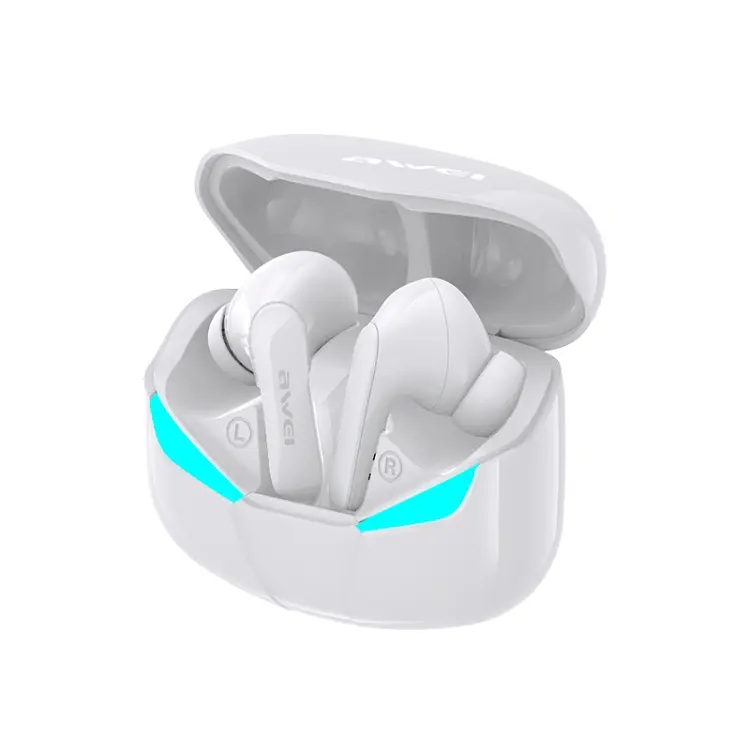 Навушники Bluetooth Awei T35 Gaming TWS earphone | BT5.0, 35/400mAh, 5Hours | white - фото 2