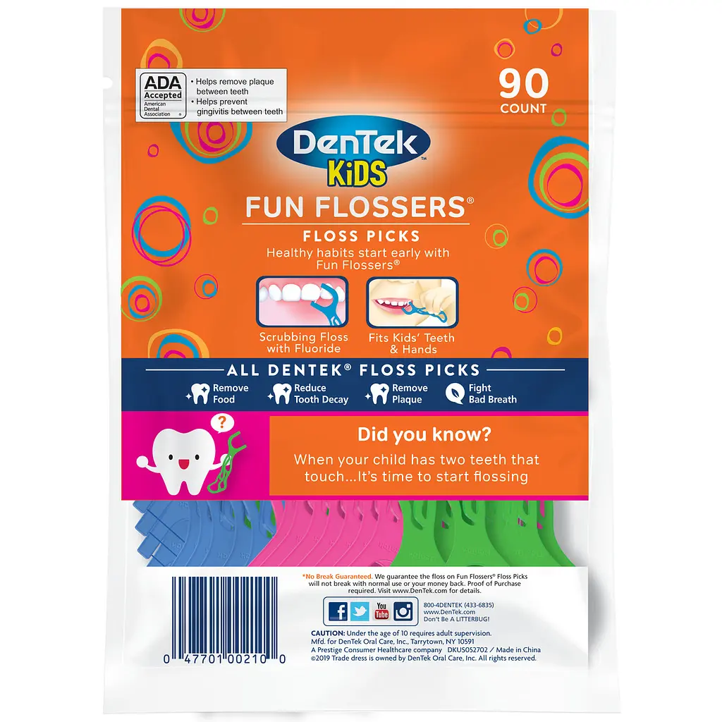 Дитячі флоси з тримачами DenTek Дикий фрукт 90 шт. - фото 2