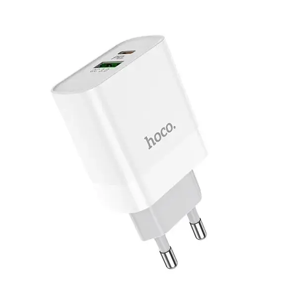 МЗП блочок Hoco C80A white 20W/QC3.0 USB/USB-C - фото 2
