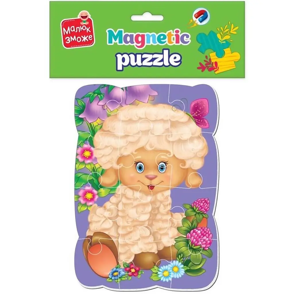 Уцінка. Пазли на магніті Vladi Toys Малюк зможе Вівця А5 12 елементів (VT3301-02) - фото 2