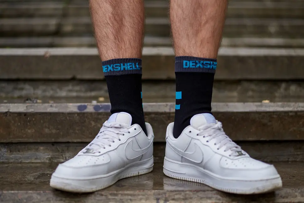 Водонепроницаемые носки Dexshell Running, размер S, с голубыми полосками - фото 2