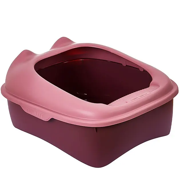 Туалет для котів із лопаткою Derby Plastic Cat Litter Box рожевий 51 х 41 х 30 см - фото 3