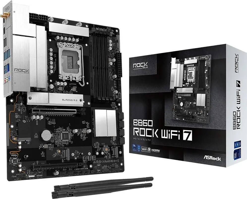 Материнська плата ASRock B860 ROCK WIFI 7 (B860 ROCK WIFI 7) (Socket 1851, Intel B860, ATX) - фото 5