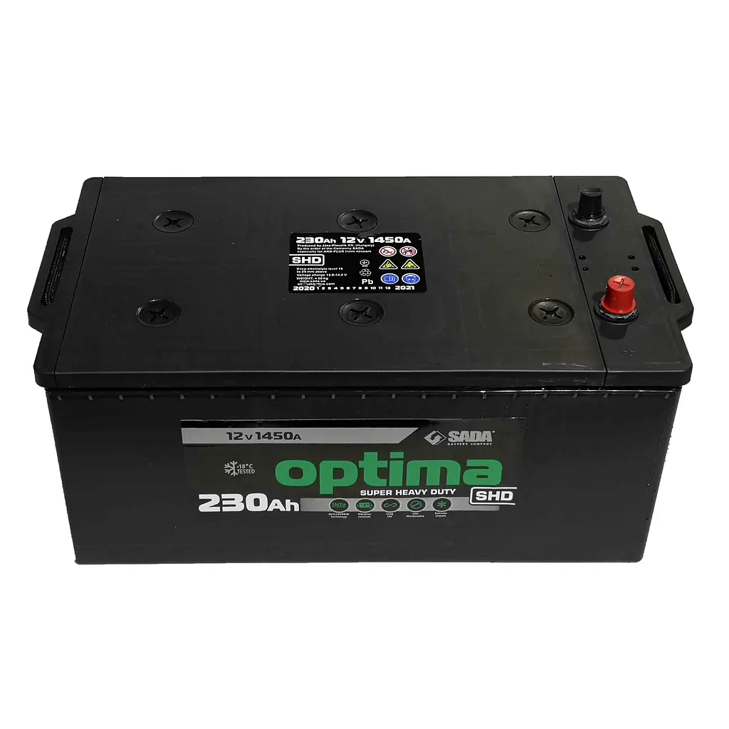 Автомобильный аккумулятор Optima Truck SHD 6СТ-230 (+/-) Евро3 12В 230Ач 1450А - фото 2
