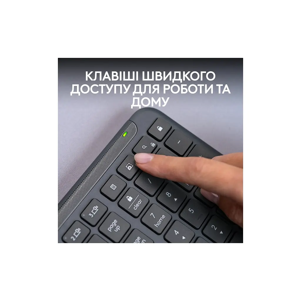 Клавіатура Logitech K950 Bluetooth/Wireless UA Graphite (920-012465) - фото 8
