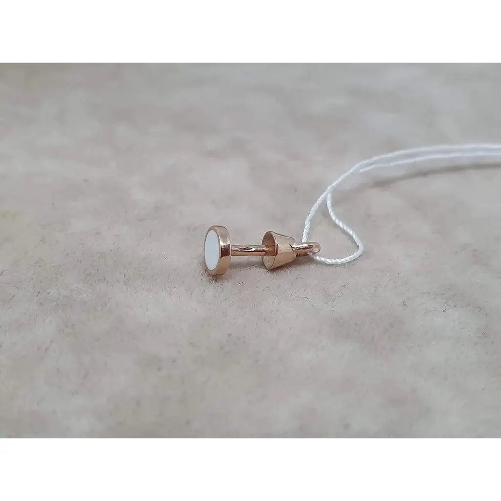 Золотая моносерьга-пуссета Tango с эмалью. 500039Ш - фото 3