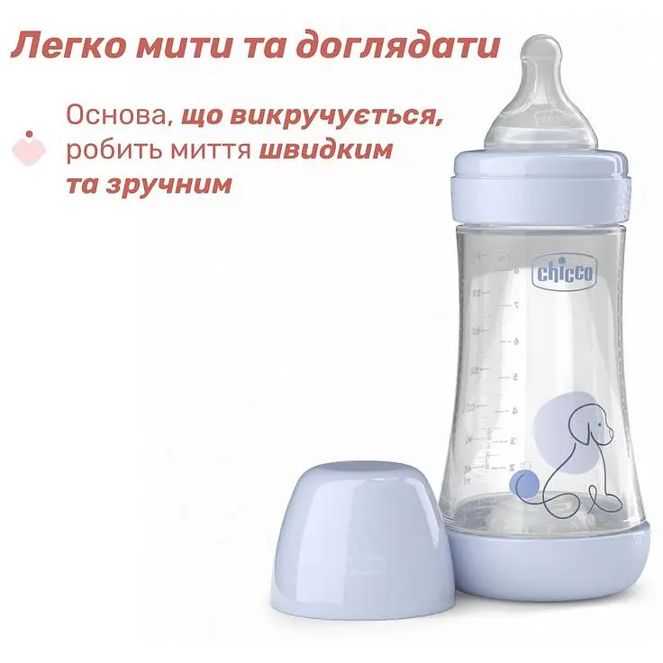 Бутылка для кормления Chicco Perfect 5 пластиковая с силиконовой соской 2+ месяца голубой 240 мл (20223.22.40) - фото 5