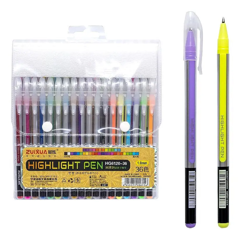Набір гелевих ручок "Highlight Pen" HG6120-36, 36 кольорів (116587)