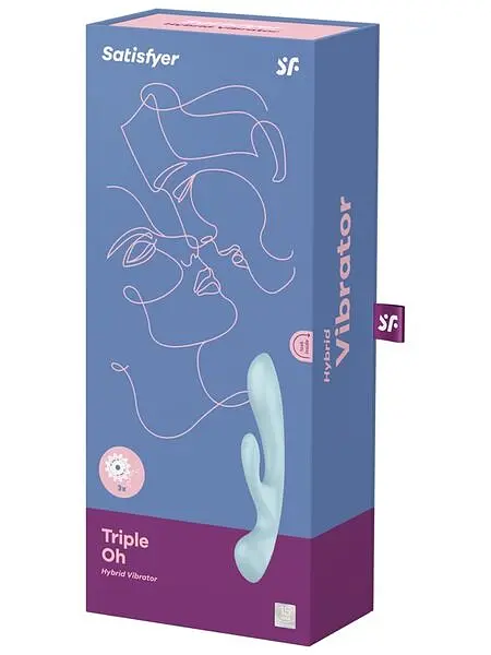 Вібратор-кролик Satisfyer Triple Oh Blue Satisfyer IG018225; SO7781 94169 - фото 4
